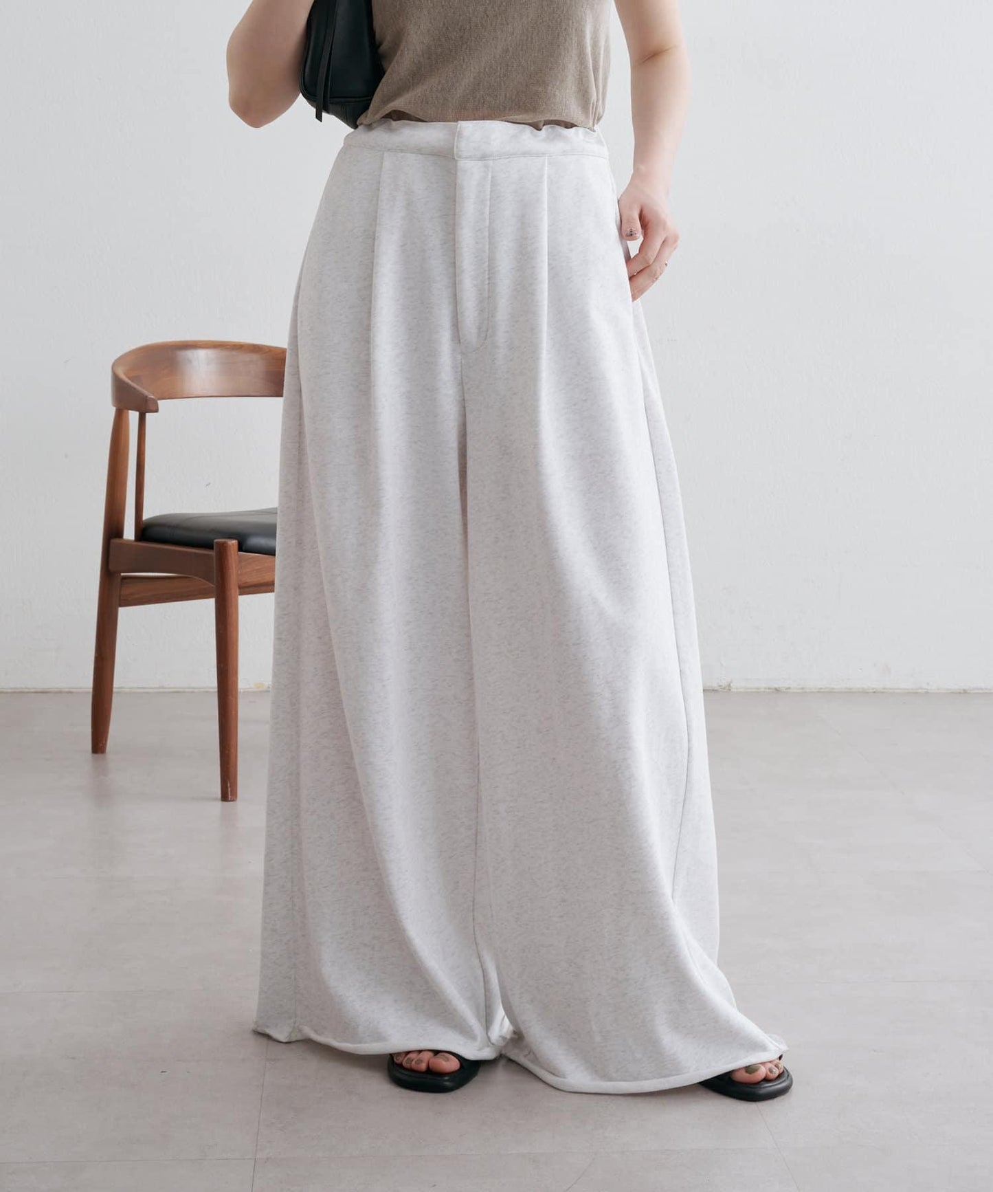 Omekashi 衛衣面料闊腿褲