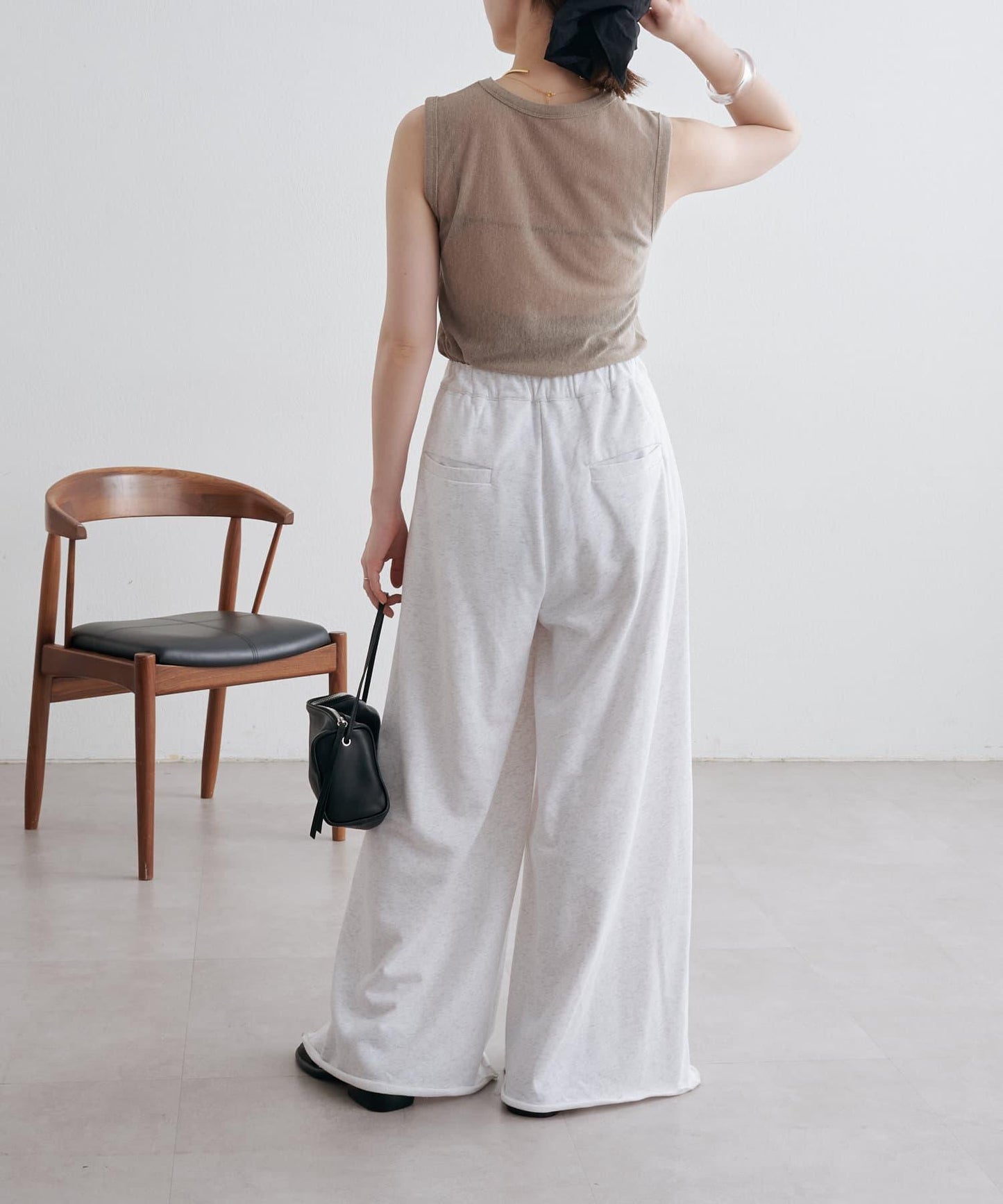 Omekashi 衛衣面料闊腿褲
