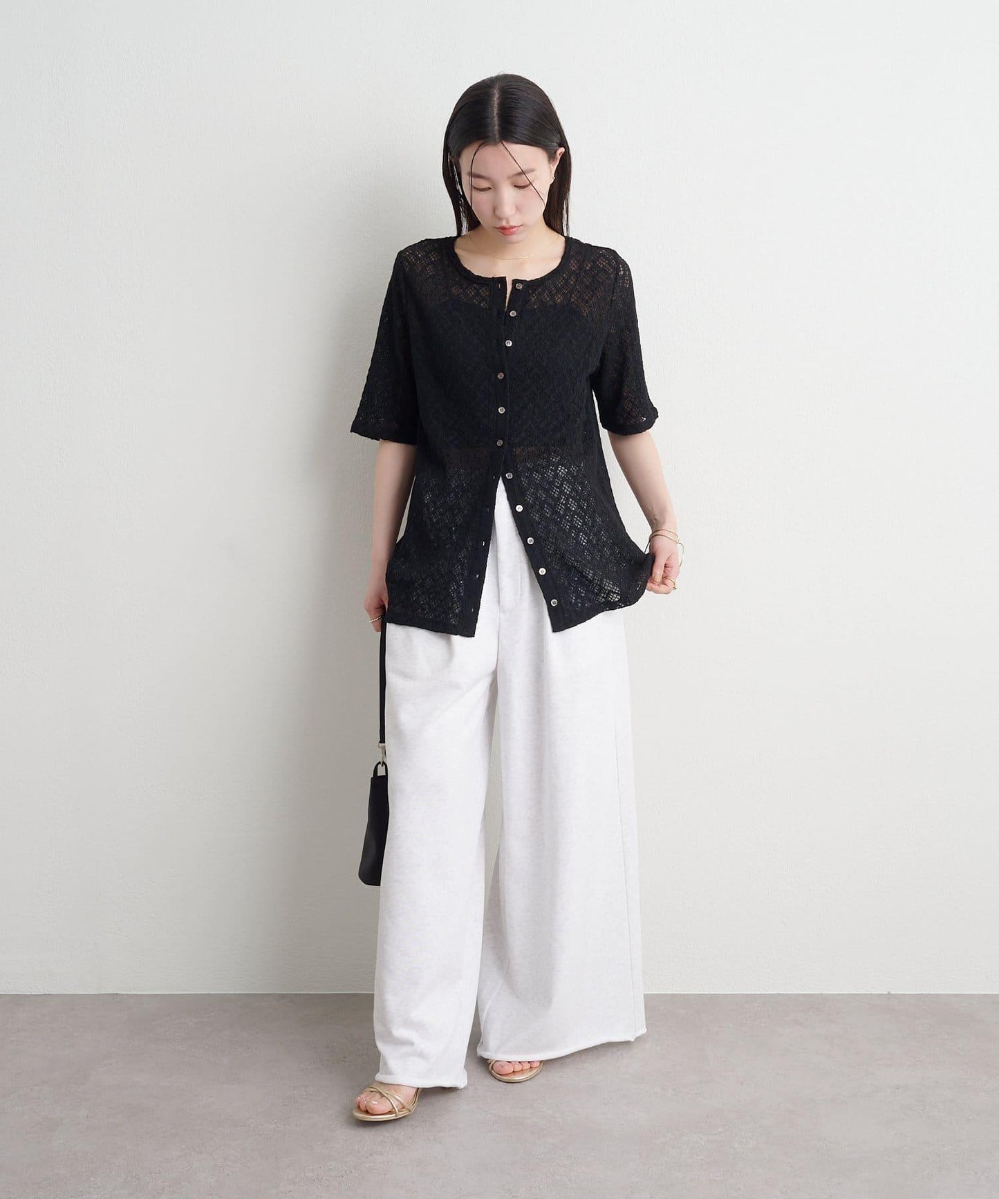 Omekashi 衛衣面料闊腿褲