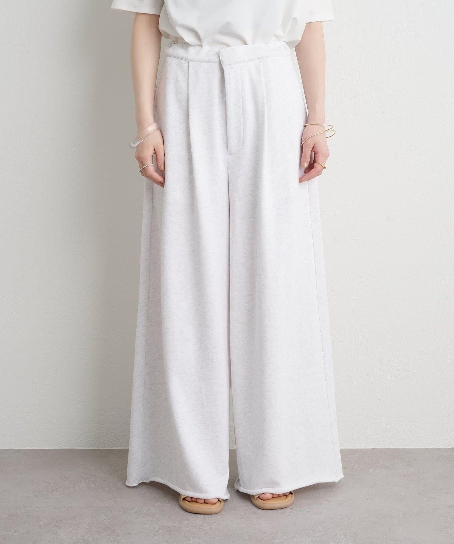 Omekashi 衛衣面料闊腿褲