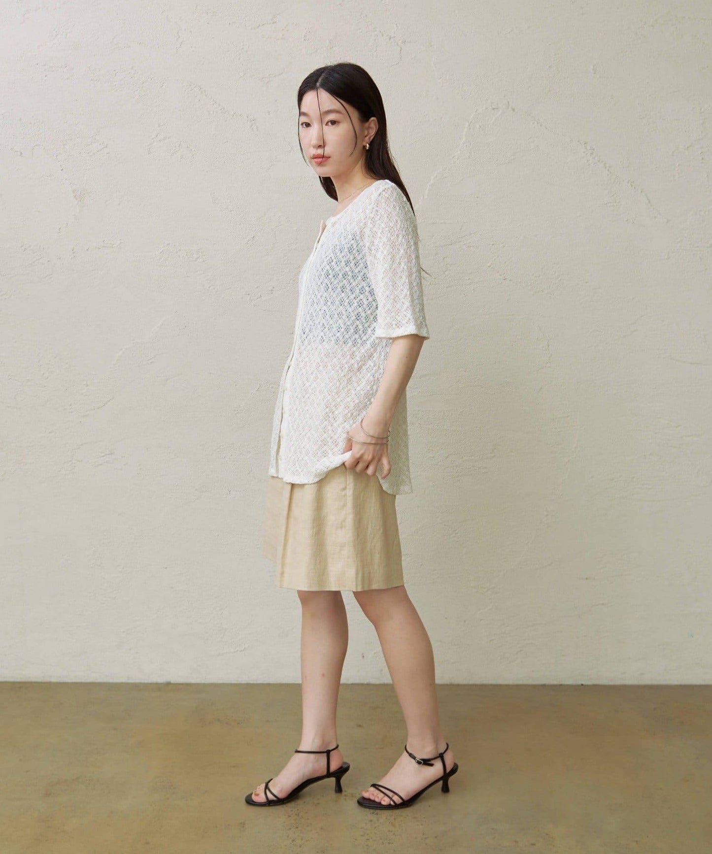 Omekashi 亞麻休閒短褲