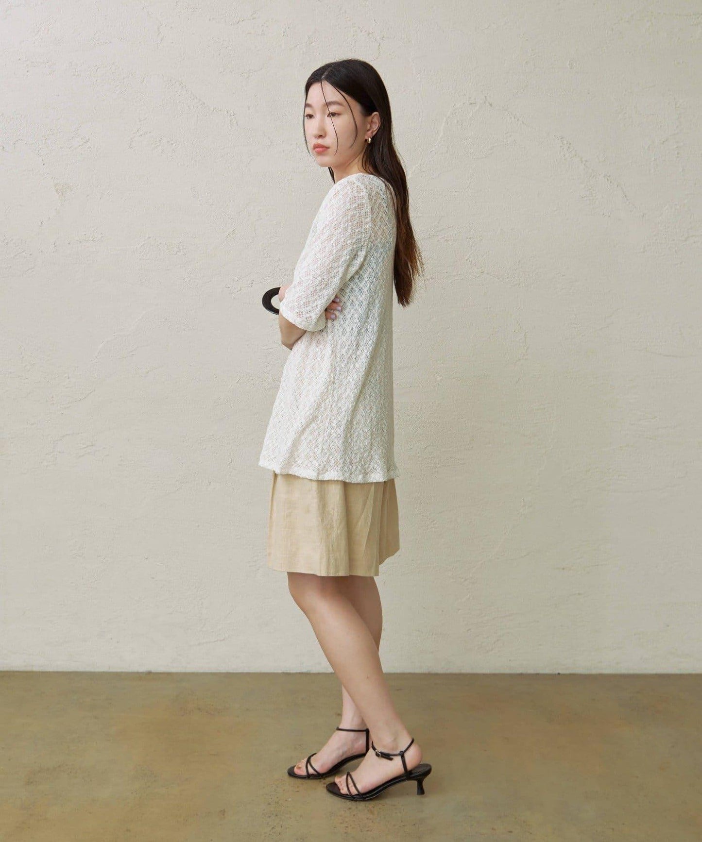 Omekashi 亞麻休閒短褲
