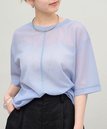 Omekashi 透膚剪裁套頭上衣