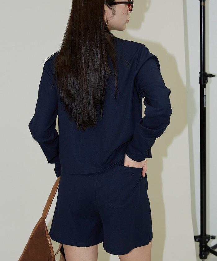 荷葉邊設計 開衫短褲 套裝