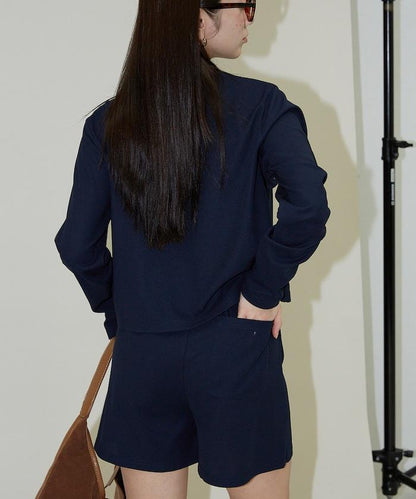 荷葉邊設計 開衫短褲 套裝