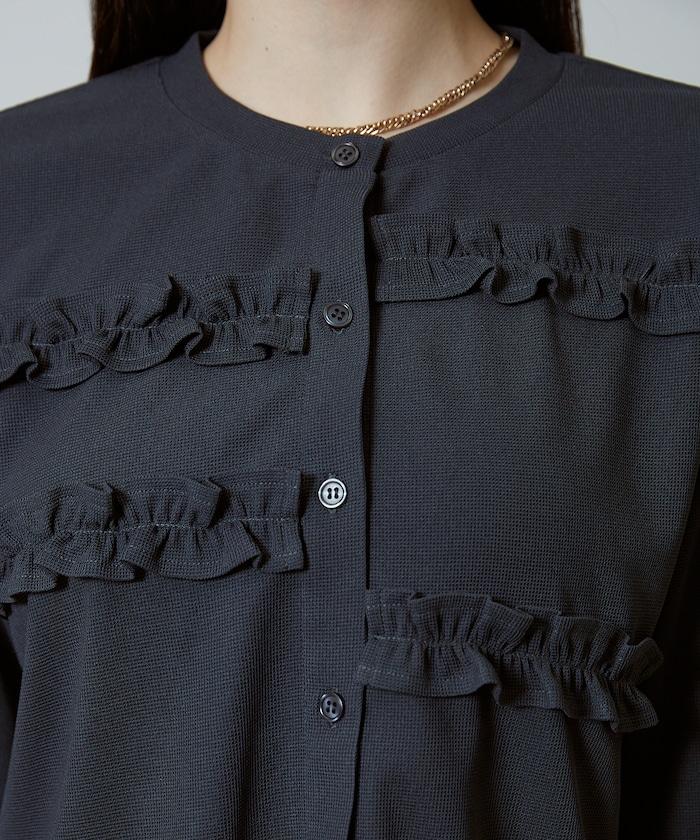 荷葉邊設計 開衫短褲 套裝