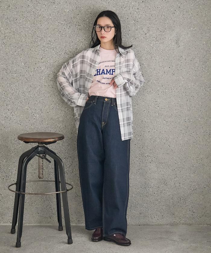漸變透視格紋襯衫