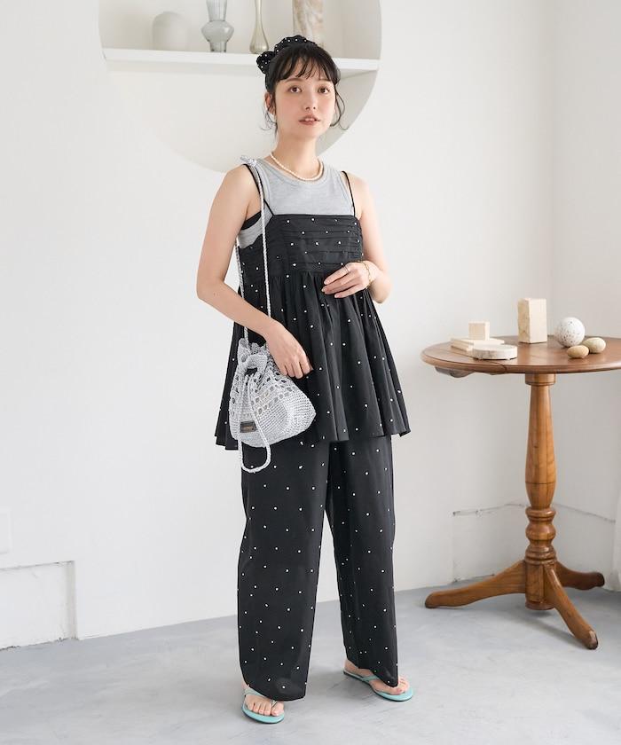 印度風亮片點點刺繡 後背開口 罩杯吊帶上衣（可搭配成套）