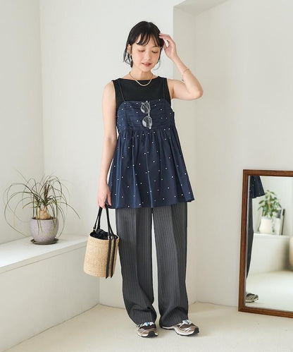 印度風亮片點點刺繡 後背開口 罩杯吊帶上衣（可搭配成套）