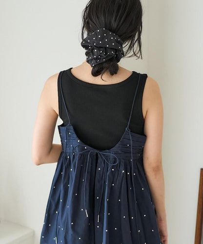 印度風亮片點點刺繡 後背開口 罩杯吊帶上衣（可搭配成套）