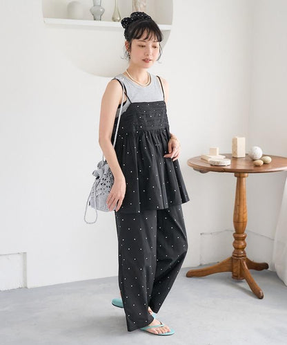 印度風亮片點點刺繡 後背開口 罩杯吊帶上衣（可搭配成套）