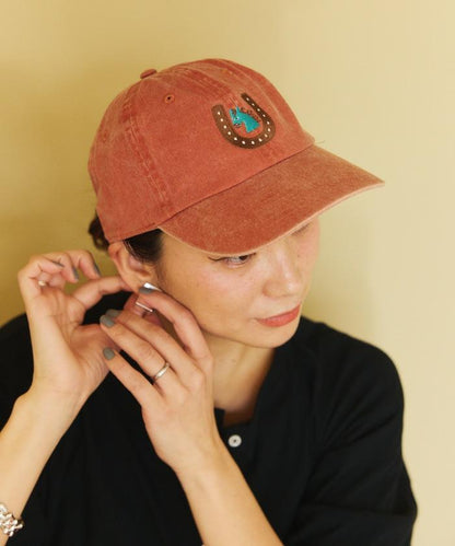 單點刺繡 Kaiun Horse 圖案 水洗做舊 TOYAMEG 刺繡棒球帽