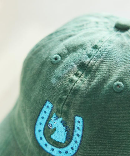 單點刺繡 Kaiun Horse 圖案 水洗做舊 TOYAMEG 刺繡棒球帽