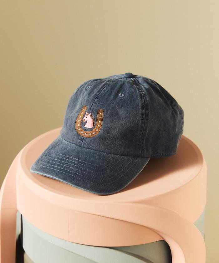 單點刺繡 Kaiun Horse 圖案 水洗做舊 TOYAMEG 刺繡棒球帽