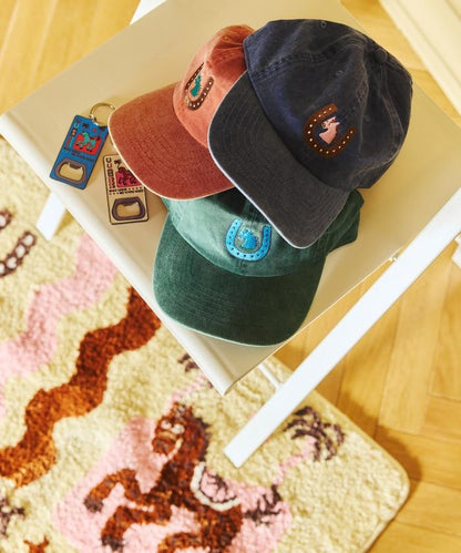 單點刺繡 Kaiun Horse 圖案 水洗做舊 TOYAMEG 刺繡棒球帽