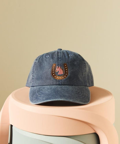 單點刺繡 Kaiun Horse 圖案 水洗做舊 TOYAMEG 刺繡棒球帽