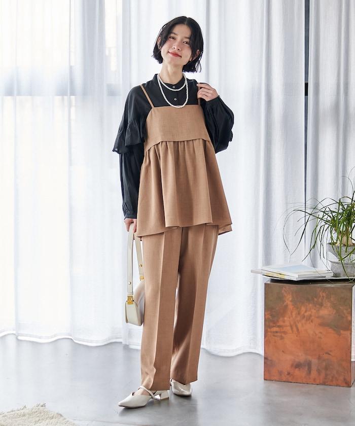 接觸涼感 UV LINEN TOUCH 抹胸上衣＋褲子套裝