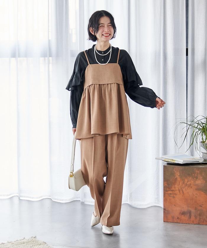 接觸涼感 UV LINEN TOUCH 抹胸上衣＋褲子套裝