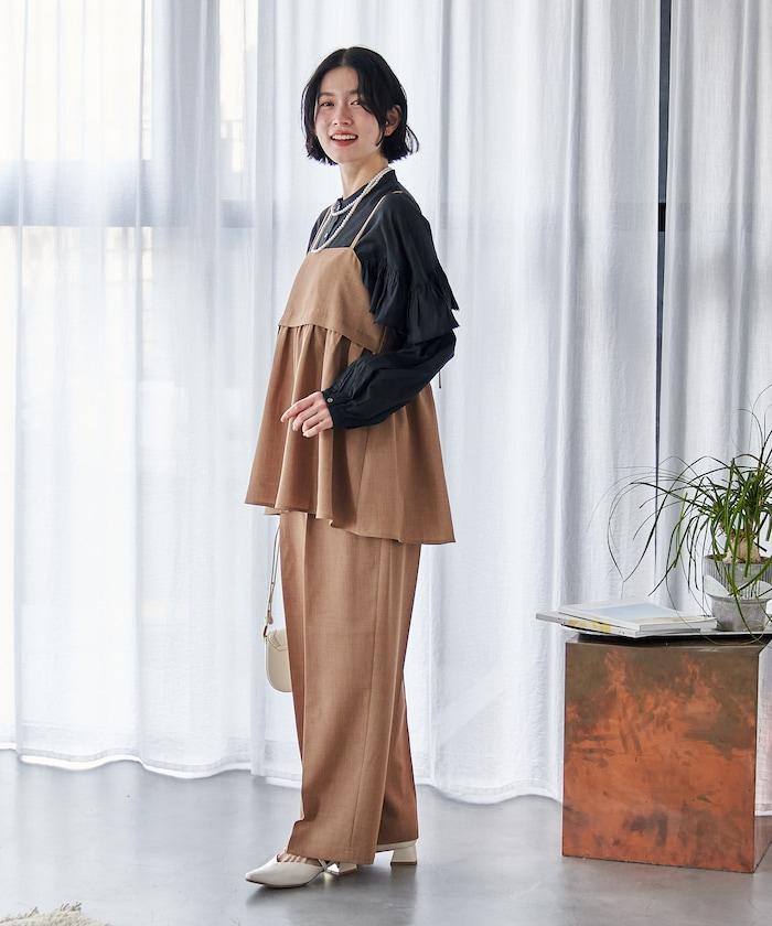 接觸涼感 UV LINEN TOUCH 抹胸上衣＋褲子套裝