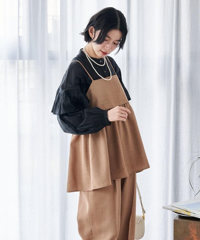 接觸涼感 UV LINEN TOUCH 抹胸上衣＋褲子套裝