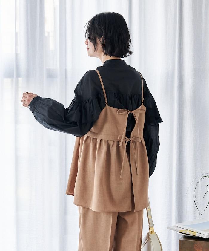 接觸涼感 UV LINEN TOUCH 抹胸上衣＋褲子套裝