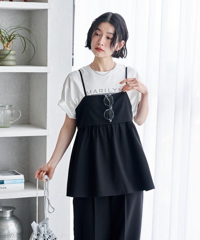 接觸涼感 UV LINEN TOUCH 抹胸上衣＋褲子套裝