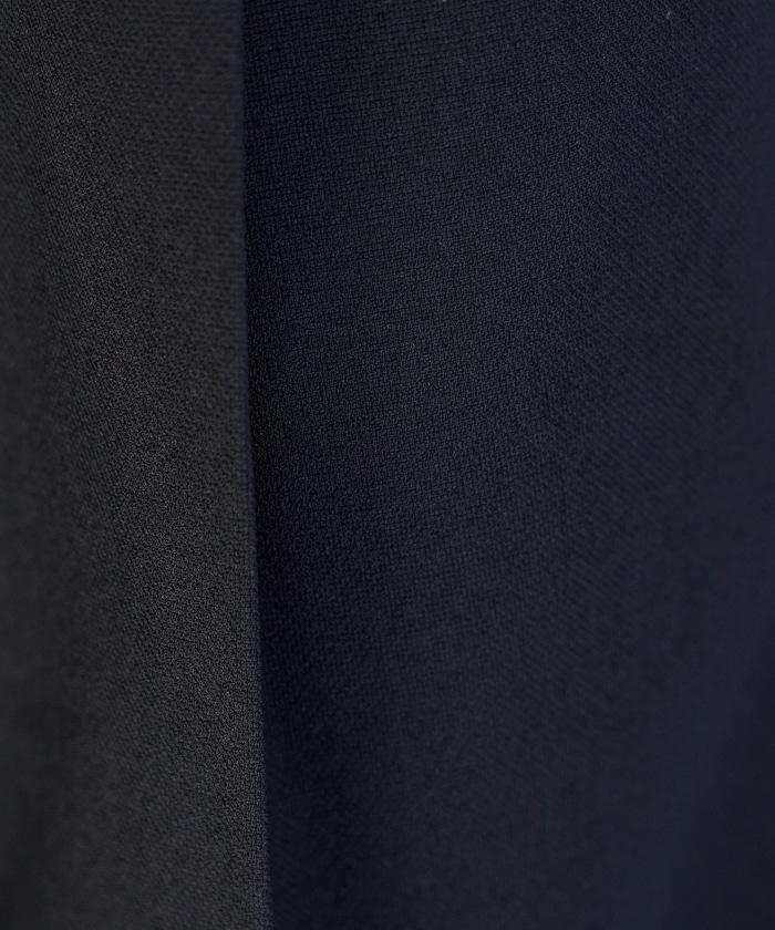 接觸冷感 UVカット LINEN TOUCH 褶飾 彈力 休閒褲