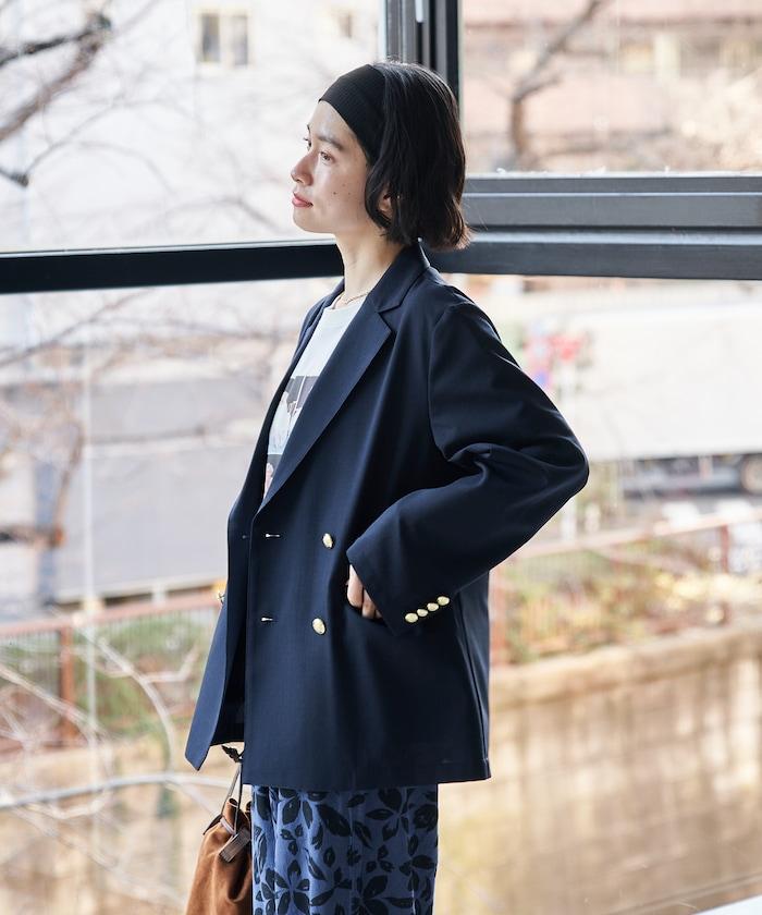 接觸冷感 UV防曬 亞麻感 雙排扣 西裝外套