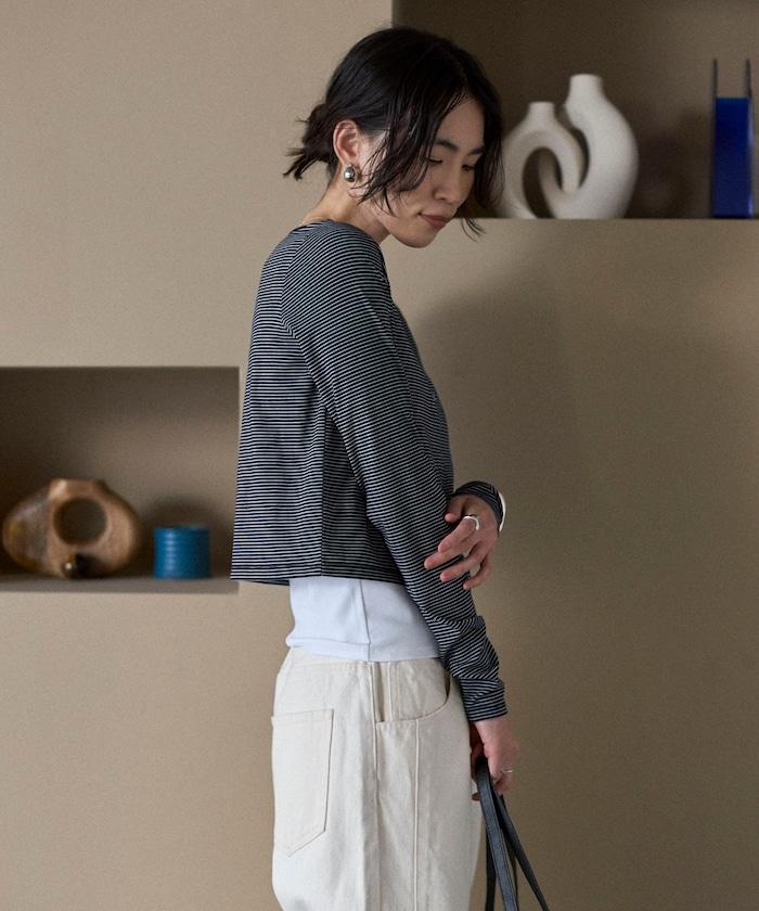 疊穿組合 條紋設計 針織開衫＋吊帶背心套裝