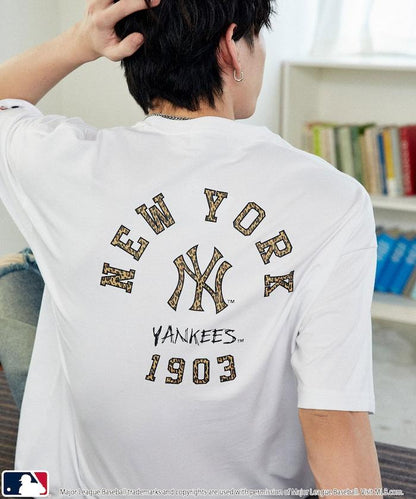 聯名 MLB 豹紋Logo T恤