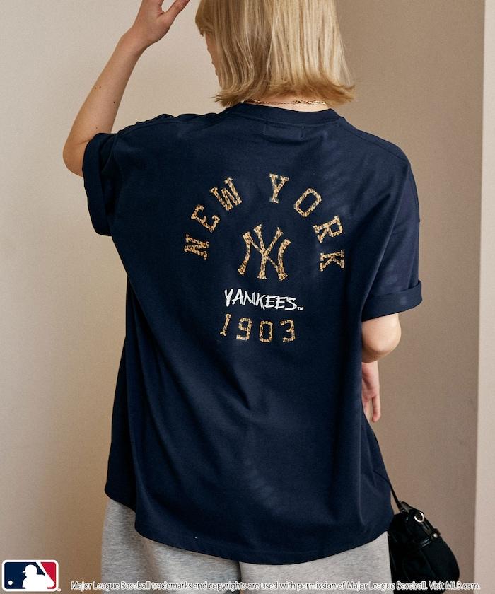 聯名 MLB 豹紋Logo T恤