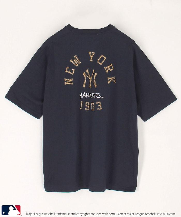 聯名 MLB 豹紋Logo T恤