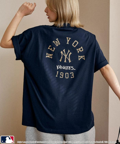 聯名 MLB 豹紋Logo T恤