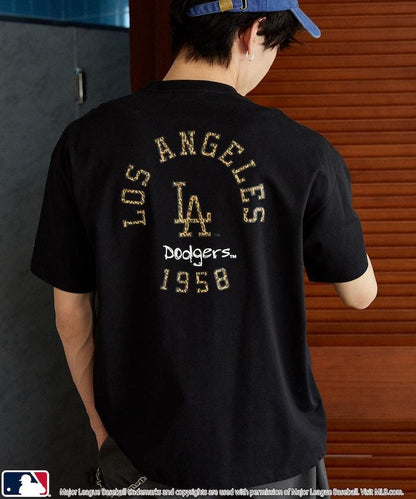 聯名 MLB 豹紋Logo T恤