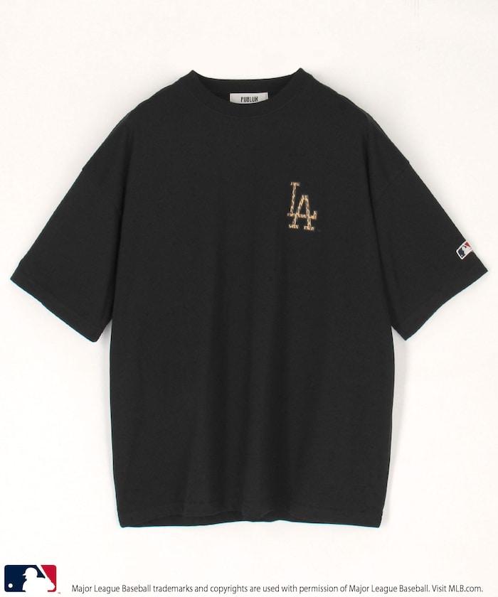 聯名 MLB 豹紋Logo T恤
