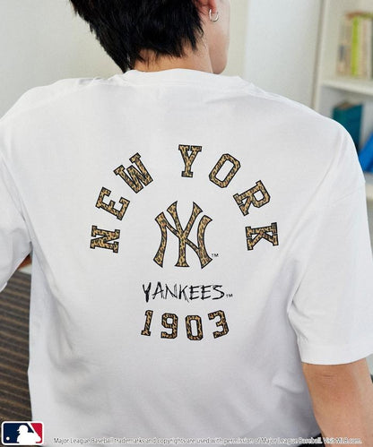 聯名 MLB 豹紋Logo T恤