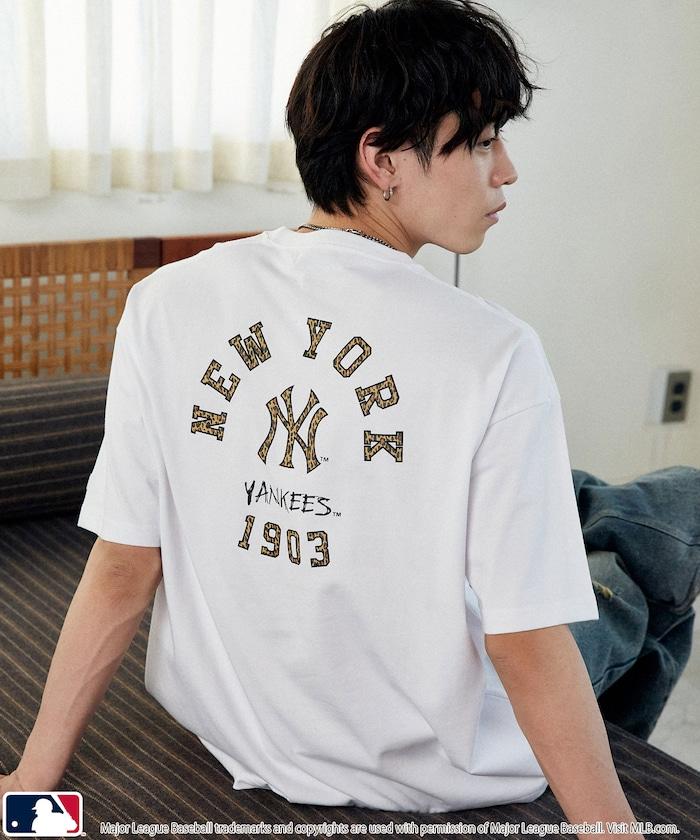 聯名 MLB 豹紋Logo T恤