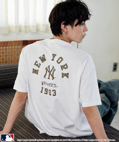 聯名 MLB 豹紋Logo T恤