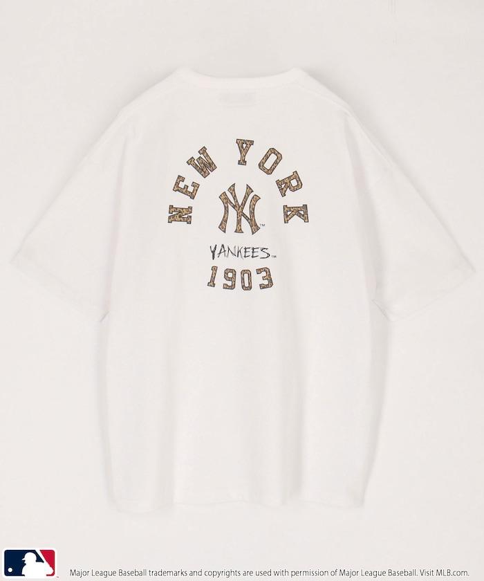 聯名 MLB 豹紋Logo T恤
