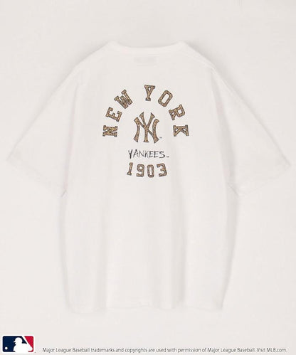 聯名 MLB 豹紋Logo T恤