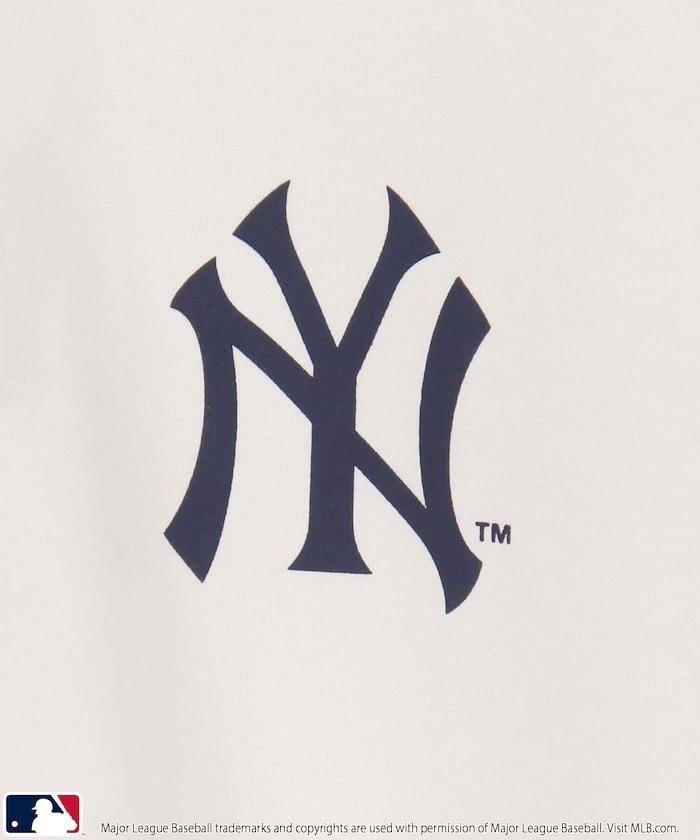 聯名 MLB 標誌印花 寬鬆 Henley領 T恤