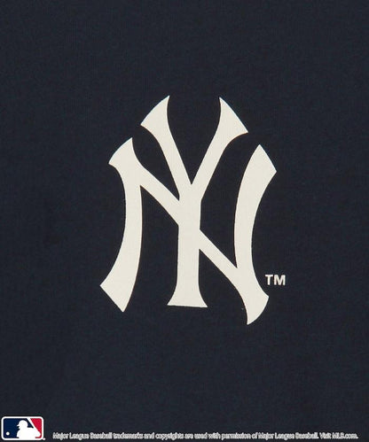 聯名 MLB 標誌印花 寬鬆 Henley領 T恤