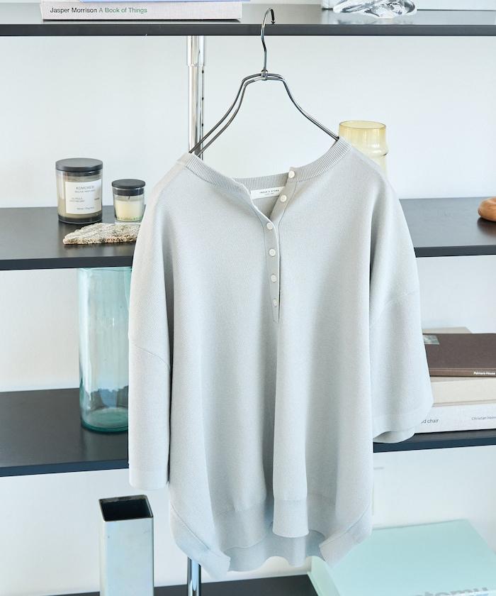 亨利扣短袖針織T恤