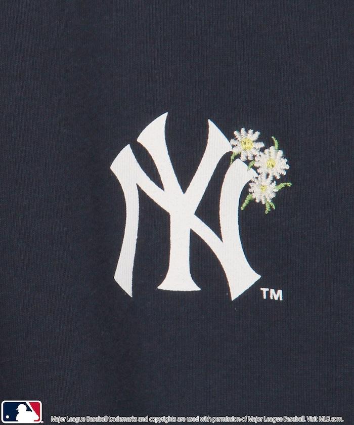 MLB 聯名款 小花刺繡 點綴設計 T恤