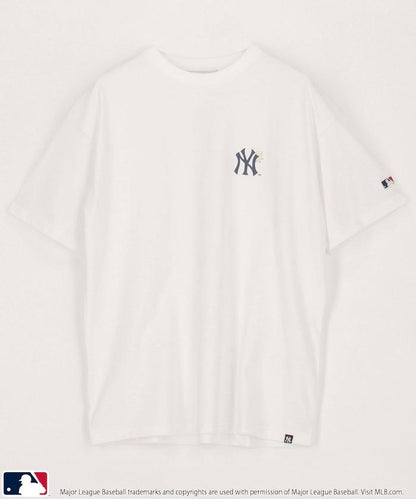 MLB 聯名款 小花刺繡 點綴設計 T恤