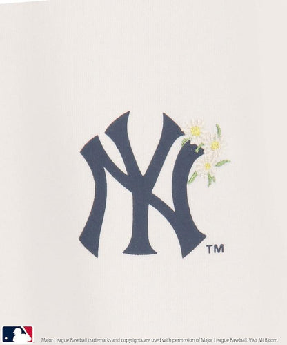 MLB 聯名款 小花刺繡 點綴設計 T恤