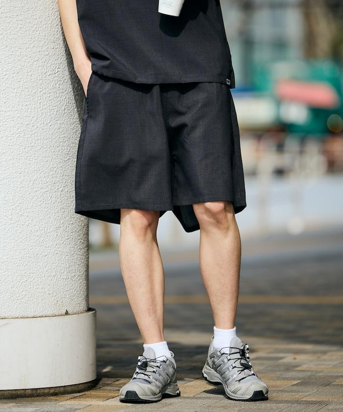 AiRide/エアライド 可收納 吸水速幹 防紫外線 亨利領套頭上衣與休閒短褲 套裝