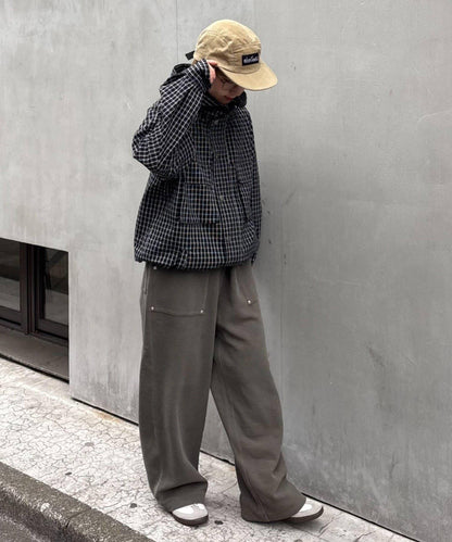 UNISEX 水洗做舊華夫格休閒褲