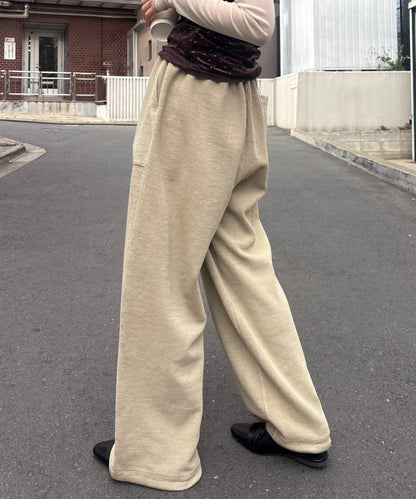 UNISEX 水洗做舊華夫格休閒褲