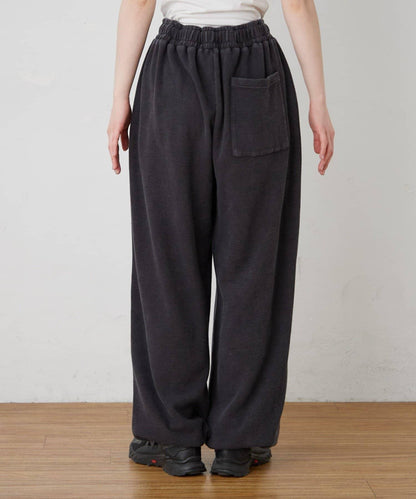 UNISEX 水洗做舊華夫格休閒褲
